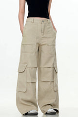 Wrinkled Paratrooper Cargo Pants