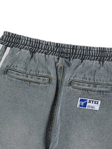BASKETBALL DENIM HALF PANTS (GREY)