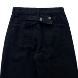 Y2K Back Point X Strap Bijo Wide Loose Fit Denim Long Pants (Black)