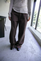washing herringbone wide pants(2colors)
