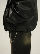 MT Hoody Leather Bomber Padding