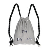 Ribbon Gym Sack [Gray]