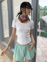 モダルUネックTシャツ (4C)