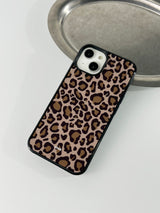 レオパードMagsafeグラスバンパーケース(Brown Leopard)