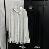 [S/S] ムードシースルーリンクルシャツ(2color)