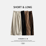 Mob waistband incision corduroy wide pants