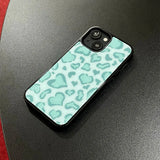 [MADE][Magsafe Glass Bumper Case] Heart Leopard Drawing Case ⋆ Mint