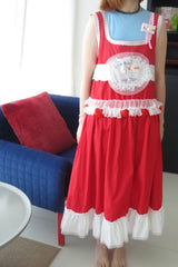 Red rose vest skirt