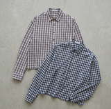 ボクシー チェック クロップド シャツ