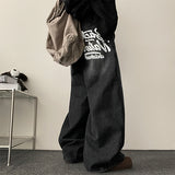 ネンティバッグプリントウォッシングワイドデニムパンツ