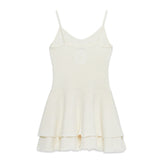 Punching Tiered Dress (Cream)