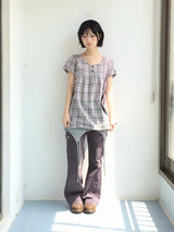 pastel checkered cotton dress