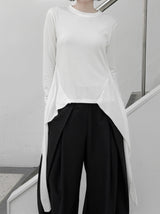 フロエンドレープレイヤードラップTシャツ