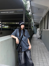ビンテージピグメントスプレー半袖Tシャツ