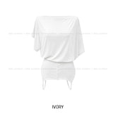 モフ ボタン ツーウェイ ノースリーブ Tシャツ