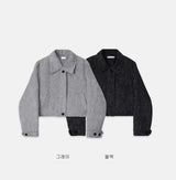 [Unisex] モヘアウールクロップジャケット(Crop ver.)(2color)