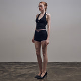 ローズレースホルタートップ [Black]