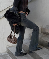 Low slim boots cut pants