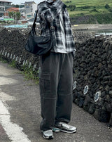 フェイドクロップチェックシャツ