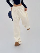 (UNISEX) ダブルラインストリング ワイド ルーズフィット フリース トレーニングパンツ - 6 COLOR