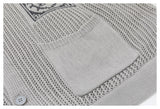 Y2K Pixel Jacquard Collar Knit Cardigan