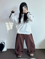 ヒップツーラインナンバーリングロゴスリーブTシャツ💙🤍🖤3カラー