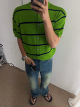 ASCLO Border Summer Short Sleeve Cardigan (5color)