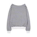 STRIPE ONE-SHOULDER SWEATSHIRT (GRAY) F25ZB017
