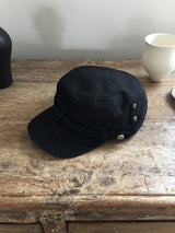 Rivet linen military cap