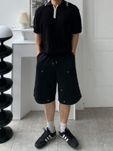 Point Rivet Bermuda Pants