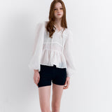 Puff Sleeve Blouse White
