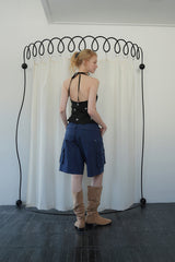 Grain bermuda pants_navy