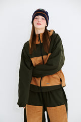 MMM HF WINDBREAKER HOODED JACKET DEEP KHAKI / CORDUROY BROWN