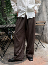 Linen like wide pants(4color)