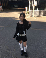 Lace frill knee socks