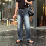 LMN Labo Wide Brush Pintuck Denim Pants (2 colors)