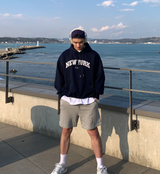  Glife New York Embroidery Overfit Happo Hoodie