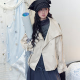 French Hunting Double-Breasted Crop Jacket