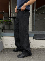 Summer slab embo black jeans