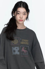 26FW★ユニ スター レイヤード ピグメント ロングスリーブ