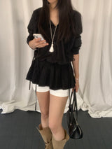 Seruni Ribbon Button Sleeve Blouse