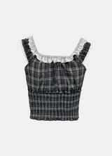 Terry Smoke Crop Blouse