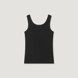 Ribbed Jersey Lettering Sleeveless T-shirt