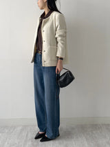225 Brushed Wide Denim Pants (2C)