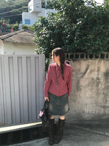 オアチェックシャツ