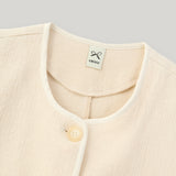 Cream Tweed Button Vest