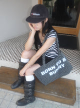 Star Bunny Tail Tote Bag _ Black