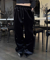 [Unisex] ベルベットミンクリベットバンディングパンツ