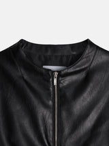 El Collarless Leather Jacket