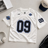 No. 09 Mash V-neck Jersey Short-sleeved T-shirt